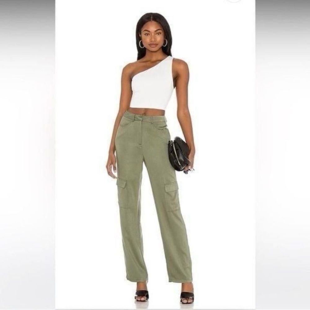 Women's Revolve Sz S Superdown Cargo Trouser Mae High-Waisted Pants